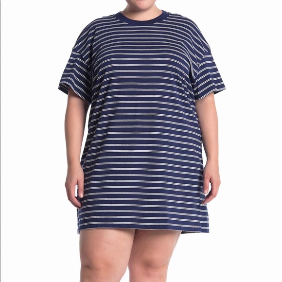 Madewell NWT Tina T-Shirt Dress Stripe - Picture 3 of 3